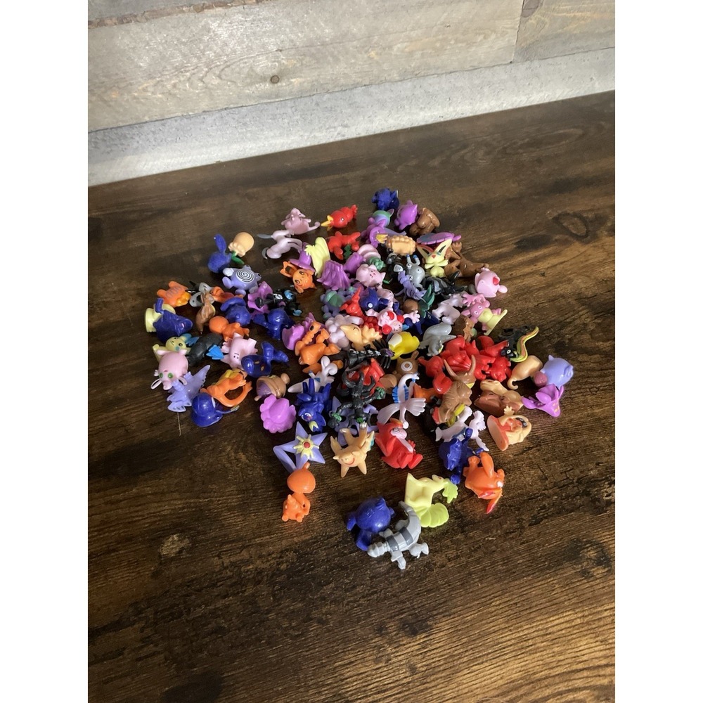 100 Lot Plastic Pokémon Figures 1 Inch Action Figures